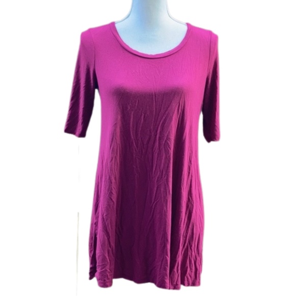 Motherhood Maternity Elbow Sleeve Top tunic pink magenta - Picture 1 of 5